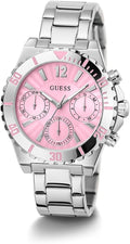 Guess Ladies Watch with Pink Dial and Silver Bracelet GW00696L1