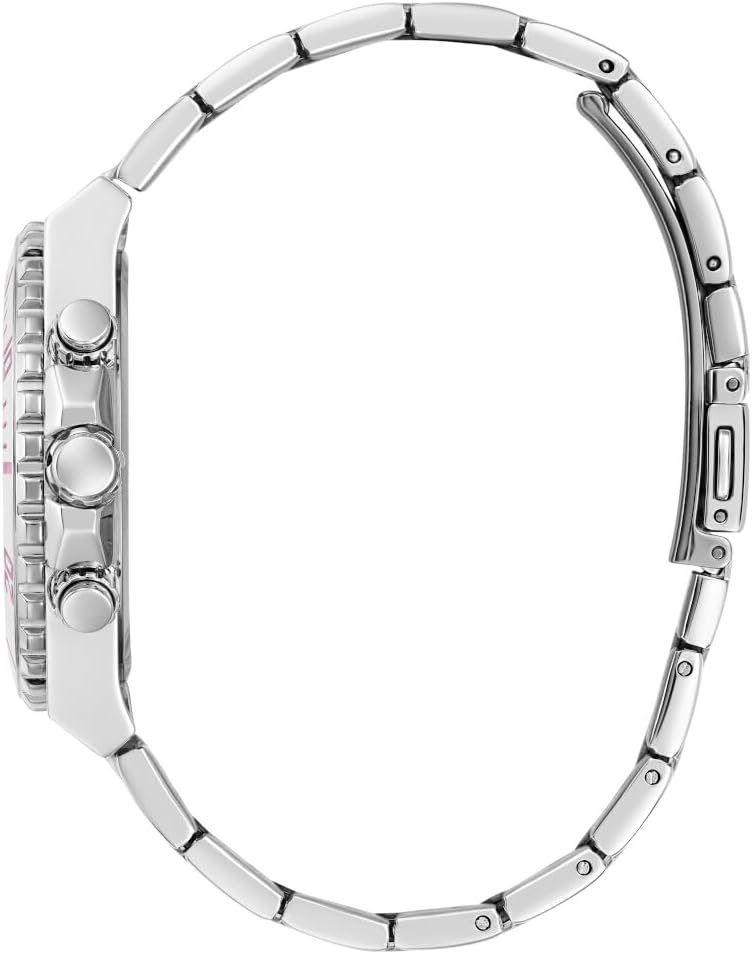 Guess Ladies Watch with Pink Dial and Silver Bracelet GW00696L1