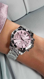 Guess Ladies Watch with Pink Dial and Silver Bracelet GW00696L1