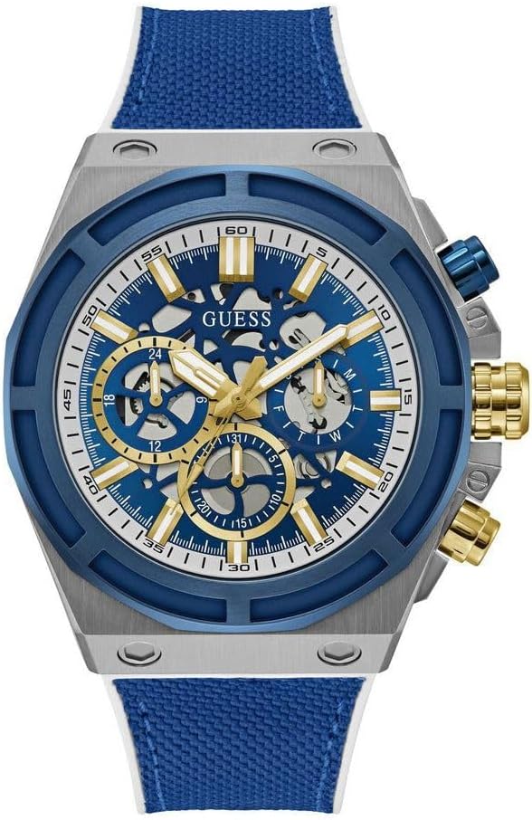 Guess Masterpiece Mens Watch with Blue Dial and Blue Strap GW0713G1