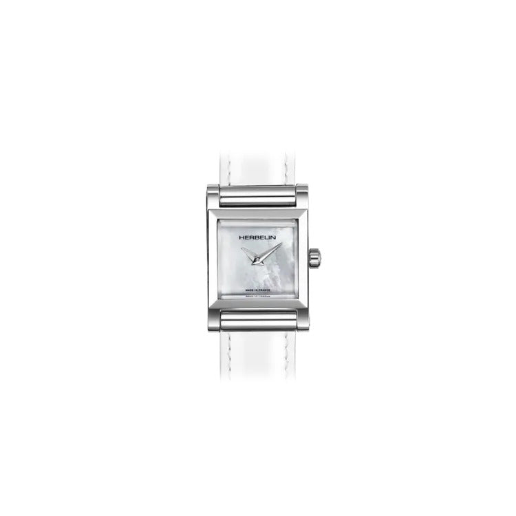 Pen Orolog Merched Herbelin Antares gyda Deial Mam-o-Berl a Dim Strap H17144AP09