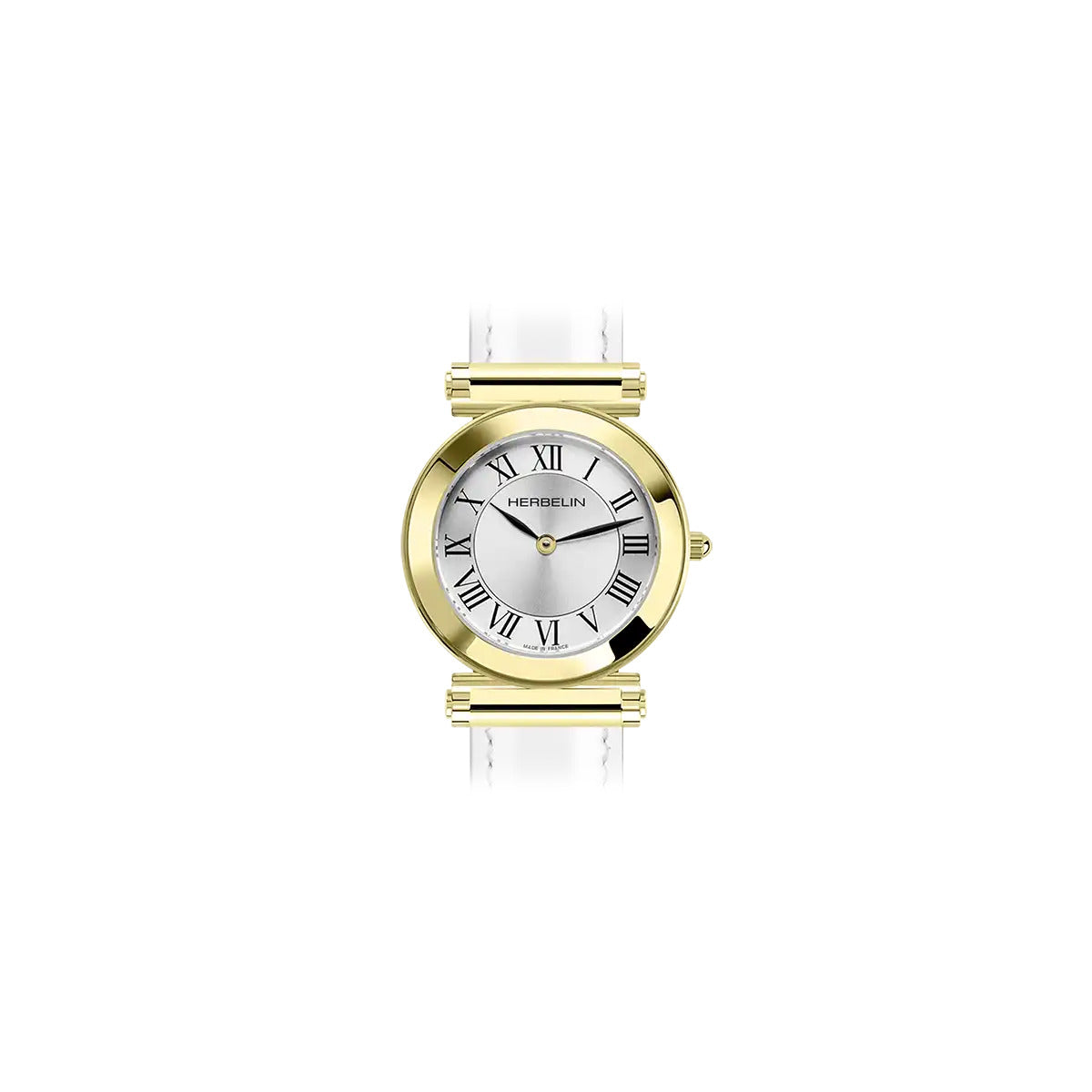 Pen Cloc Merched Herbelin Antares gyda Deial Arian a Dim Strap H17443P01