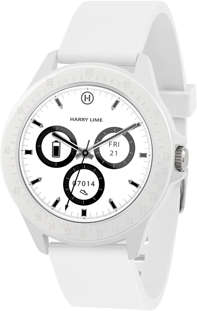 Harry Lime Smart Watch with Interchangeable Dial and White Silicone Strap HA07-2000