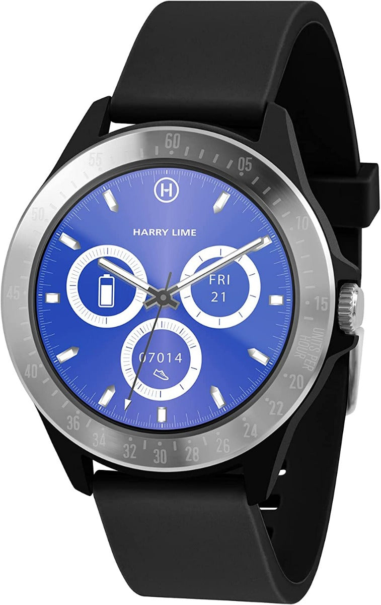 Harry Lime Smart Watch with Interchangeable Dial and Black Silicone Strap HA07-2001