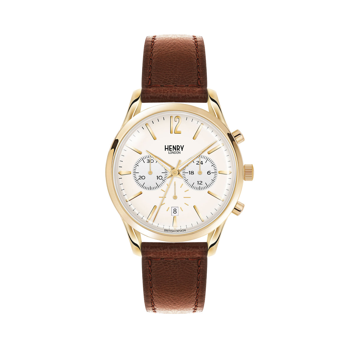 Henry London HL39-CS-0014 Westminster Pale Champagne Tan Chronograph Watch