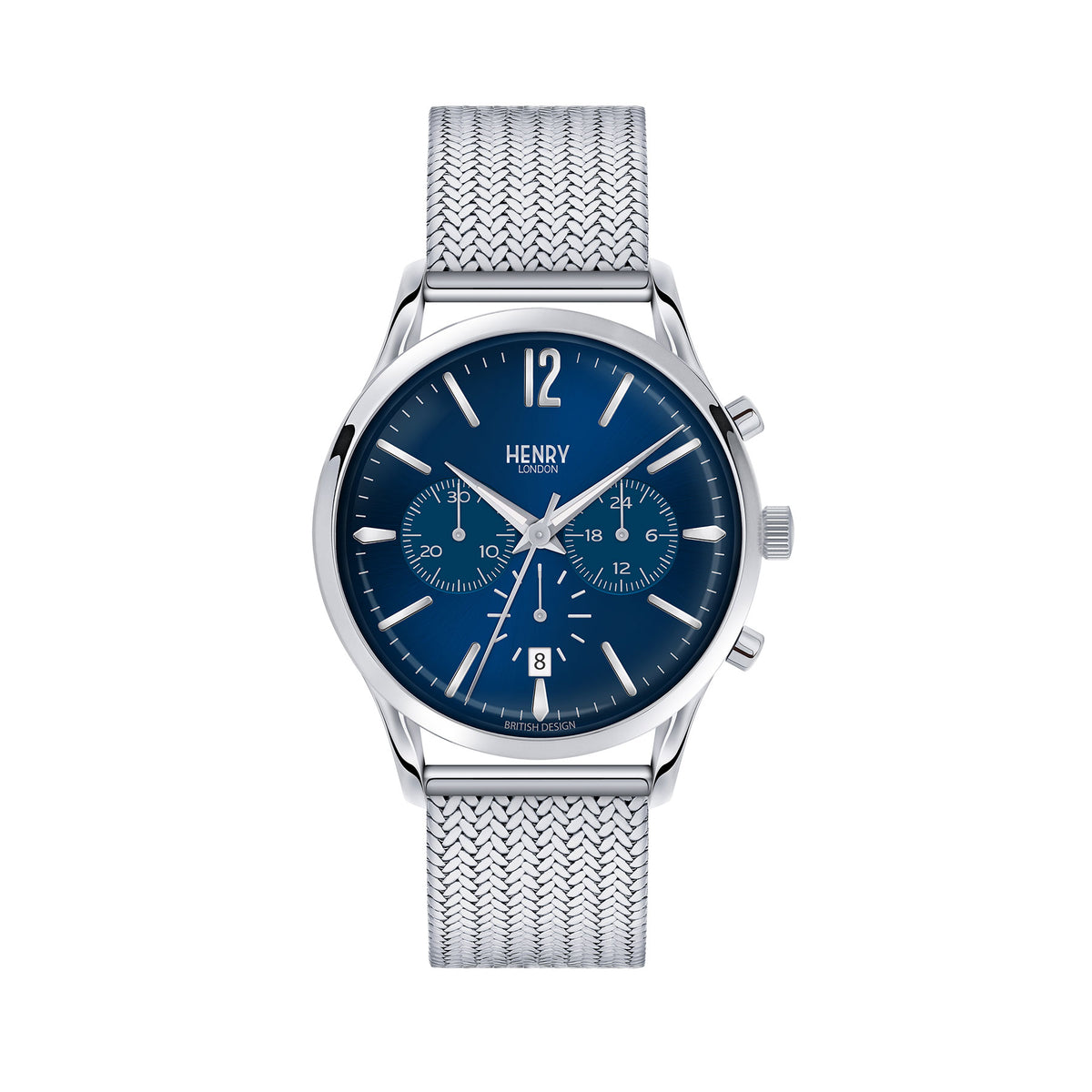 Henry London HL41-CM-0037 Mens Knightsbridge Blue Silver Chronograph Watch