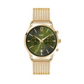 Henry London HL41-CM-0108 Mens Chiswick Moss Green Hamilton Gold Chronograph Watch