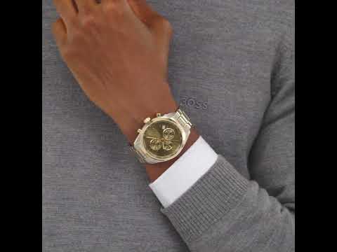 Boss Grand Prix 44 Mens Watch with Green Dial and Silver Strap 1514227