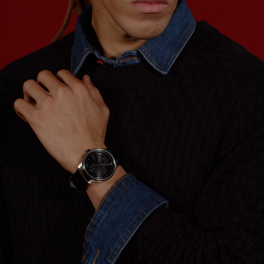 HUGO Mens Watch with Black Dial and Black Strap 1530366