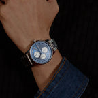 Hugo Mens Watch with Blue Dial and Silver Strap 1530386