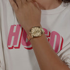 HUGO Ladies Watch with Gold Dial and Gold Strap 1540171