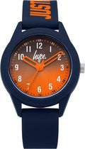 Hype Kids Watch with Orange Dial and Blue Silicone Strap HYK003U