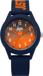 Hype Kids Watch with Orange Dial and Blue Silicone Strap HYK003U