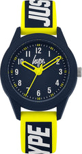 Hype Kids Watch with Black Dial and Yellow Silicone Strap HYK004YU