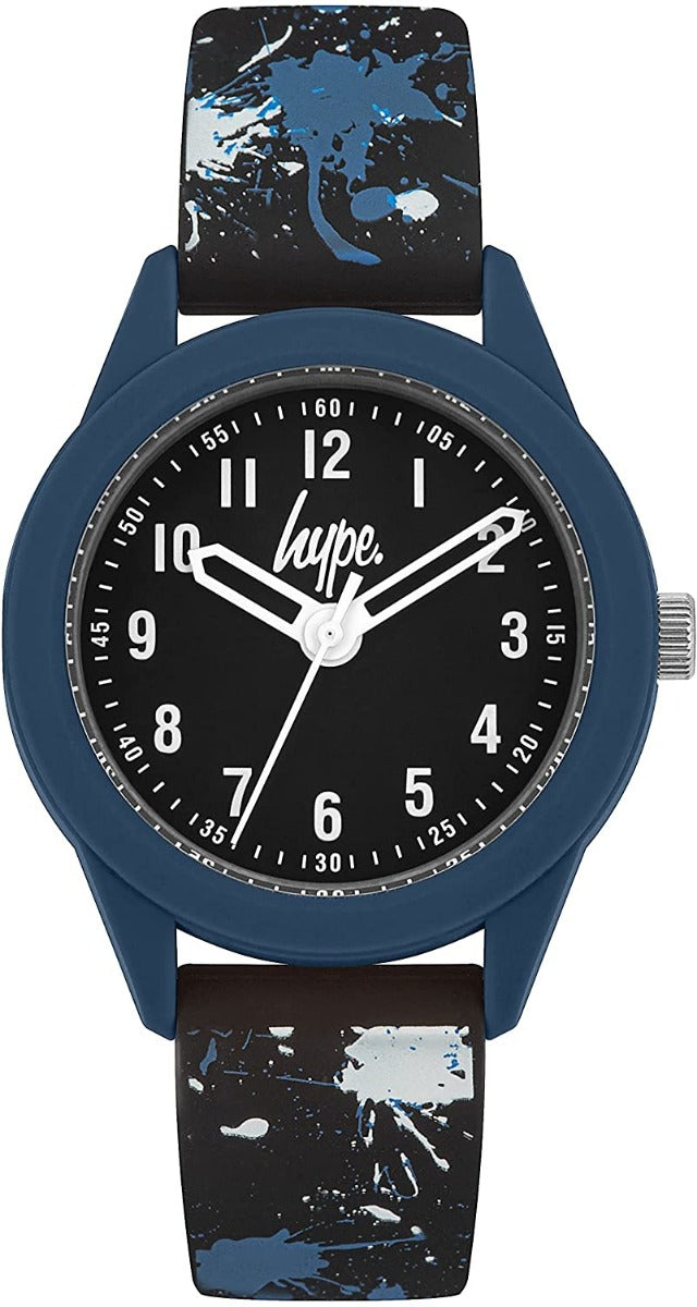 Hype Kids Paint Splatter design Silicone Strap Watch HYK006UB