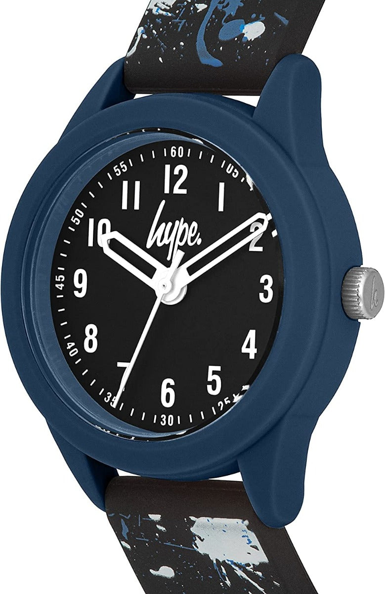 Hype Kids Paint Splatter design Silicone Strap Watch HYK006UB
