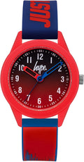 Hype Kids Blue and Red Paint Drip Silicone Strap Watch HYK011UR