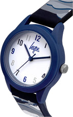 Hype Kids Watch with White Dial and Black Camouflage Silicone Strap HYK013UE