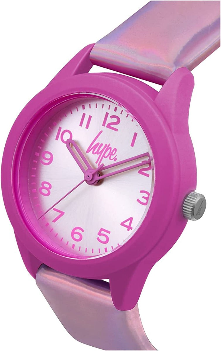Hype Girls Watch with Pink Dial and Pink Silicone Strap HYK016P