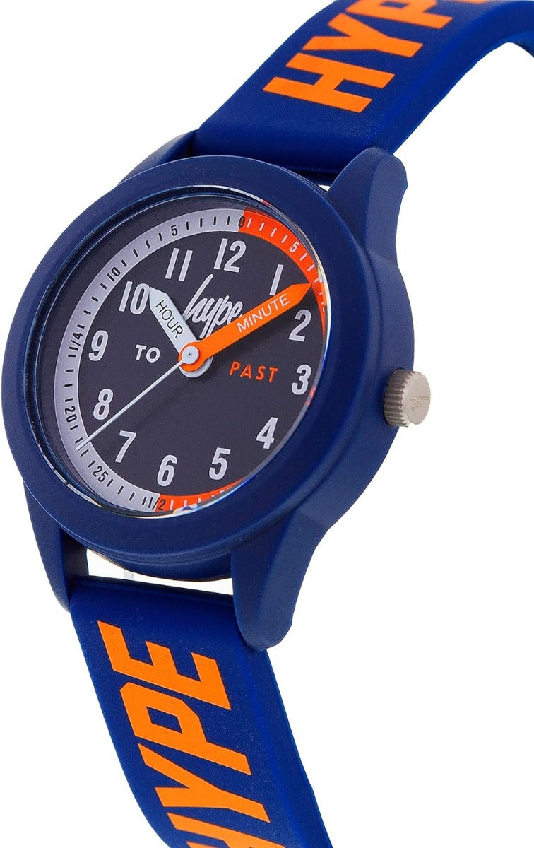 Hype Kids Watch with Blue Silicone Strap and Navy Dial HYK022UO