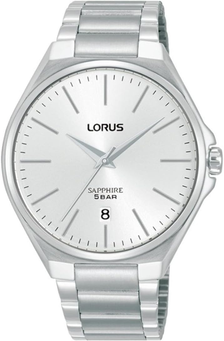 Lorus Mens Classic Watch with Silver Dial and Silver Bracelet RS949DX9