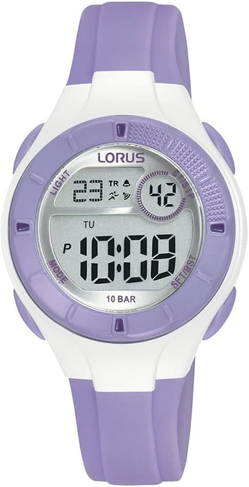 Lorus Kids Digital Watch with Purple Resin Strap R2347PX9