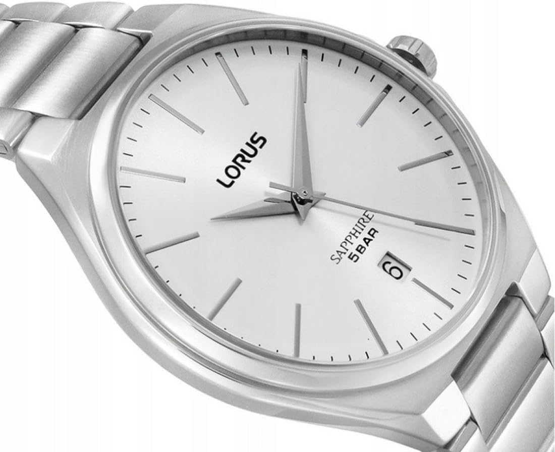 Lorus Mens Classic Watch with Silver Dial and Silver Bracelet RS949DX9