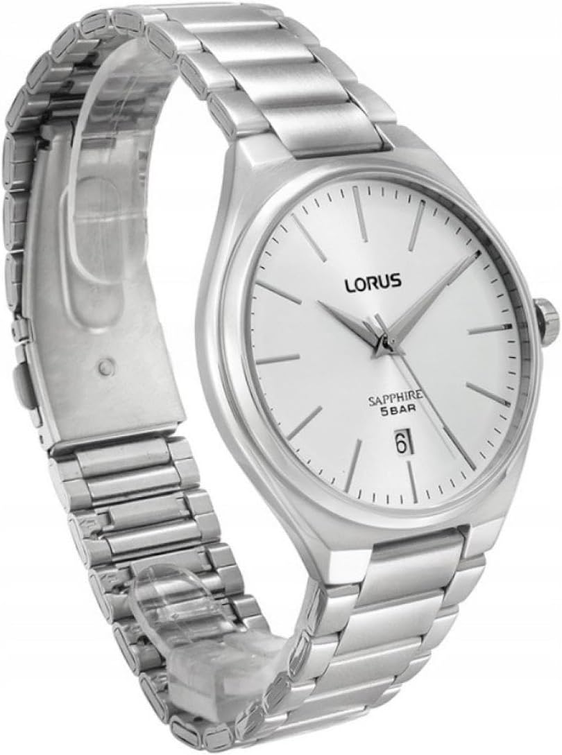 Lorus Mens Classic Watch with Silver Dial and Silver Bracelet RS949DX9
