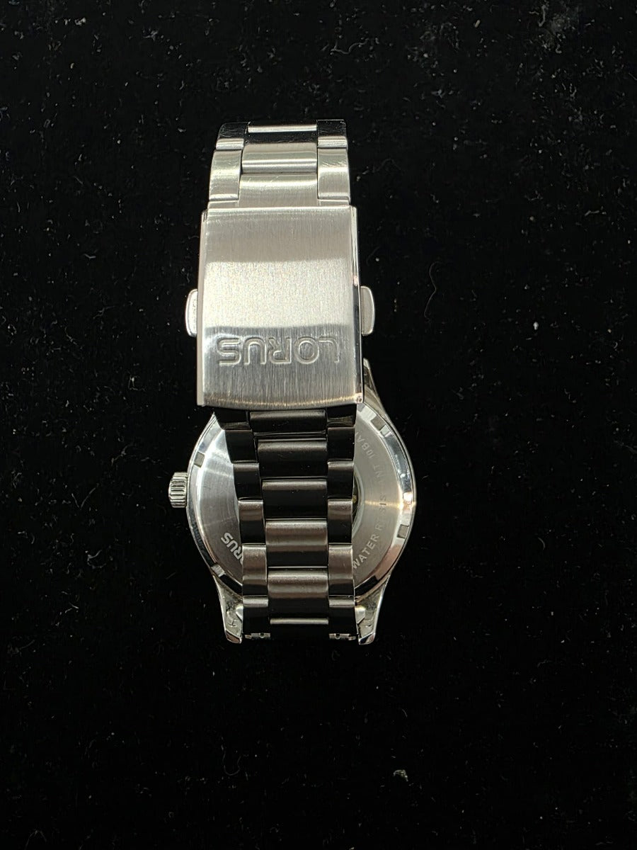 Lorus Men Automatic Watch with Khaki Dial and Silver Strap RL407BX9