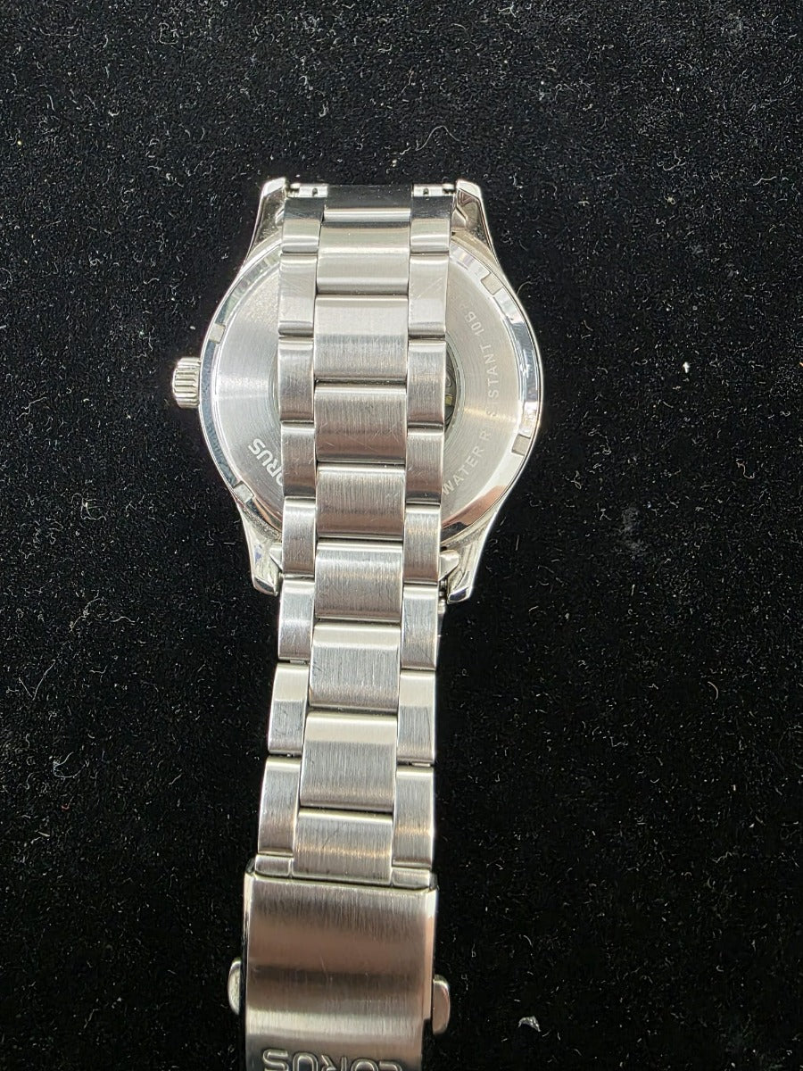Lorus Men Automatic Watch with Khaki Dial and Silver Strap RL407BX9