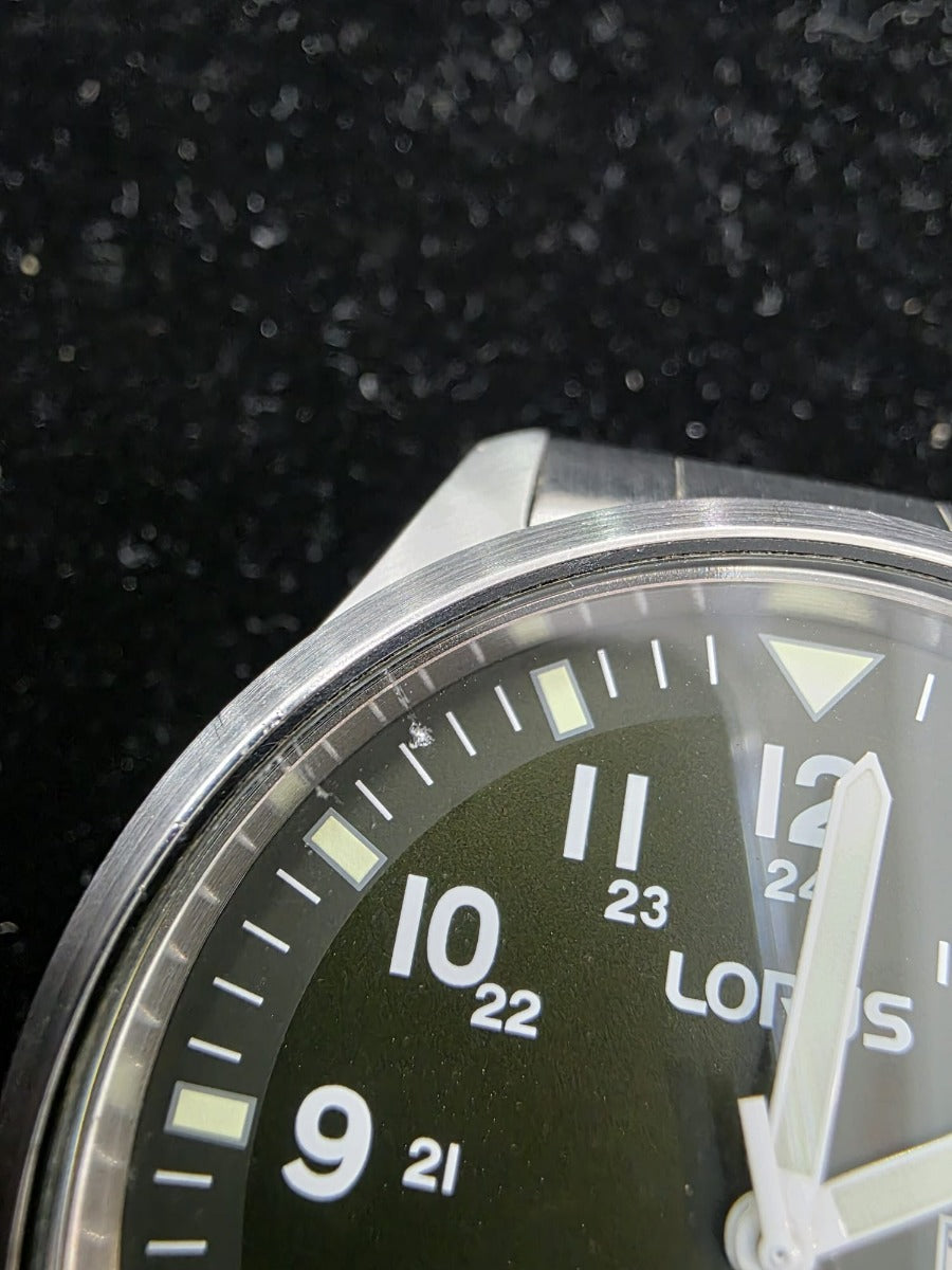 Lorus Men Automatic Watch with Khaki Dial and Silver Strap RL407BX9