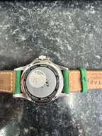 Rotary Mens Pilot Watch with Green Dial and Green Canvas Strap GS00473/56