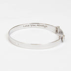 Bangle Ehangu Calon D For Diamond Gyda Diemwnt Go Iawn B773