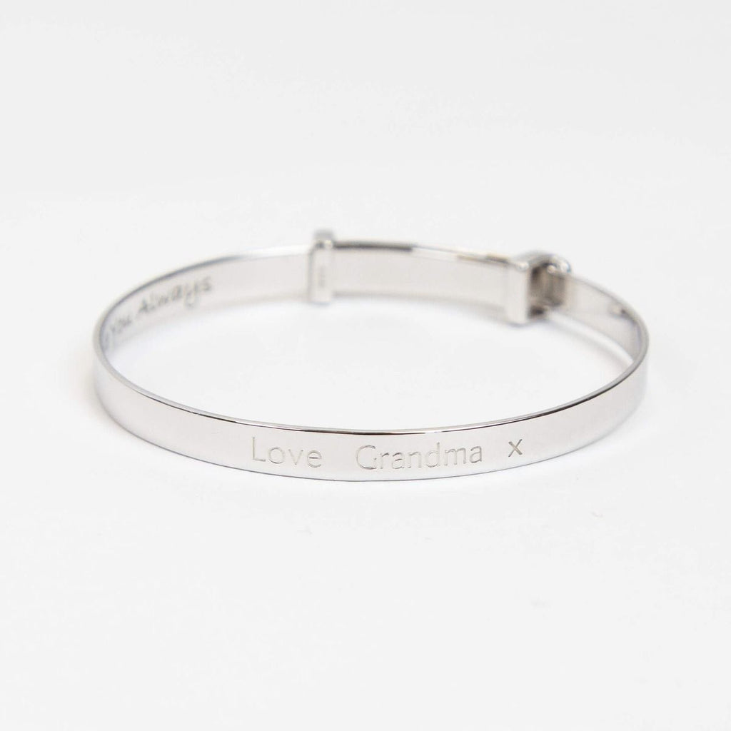 Bangle Ehangu Calon D For Diamond Gyda Diemwnt Go Iawn B773