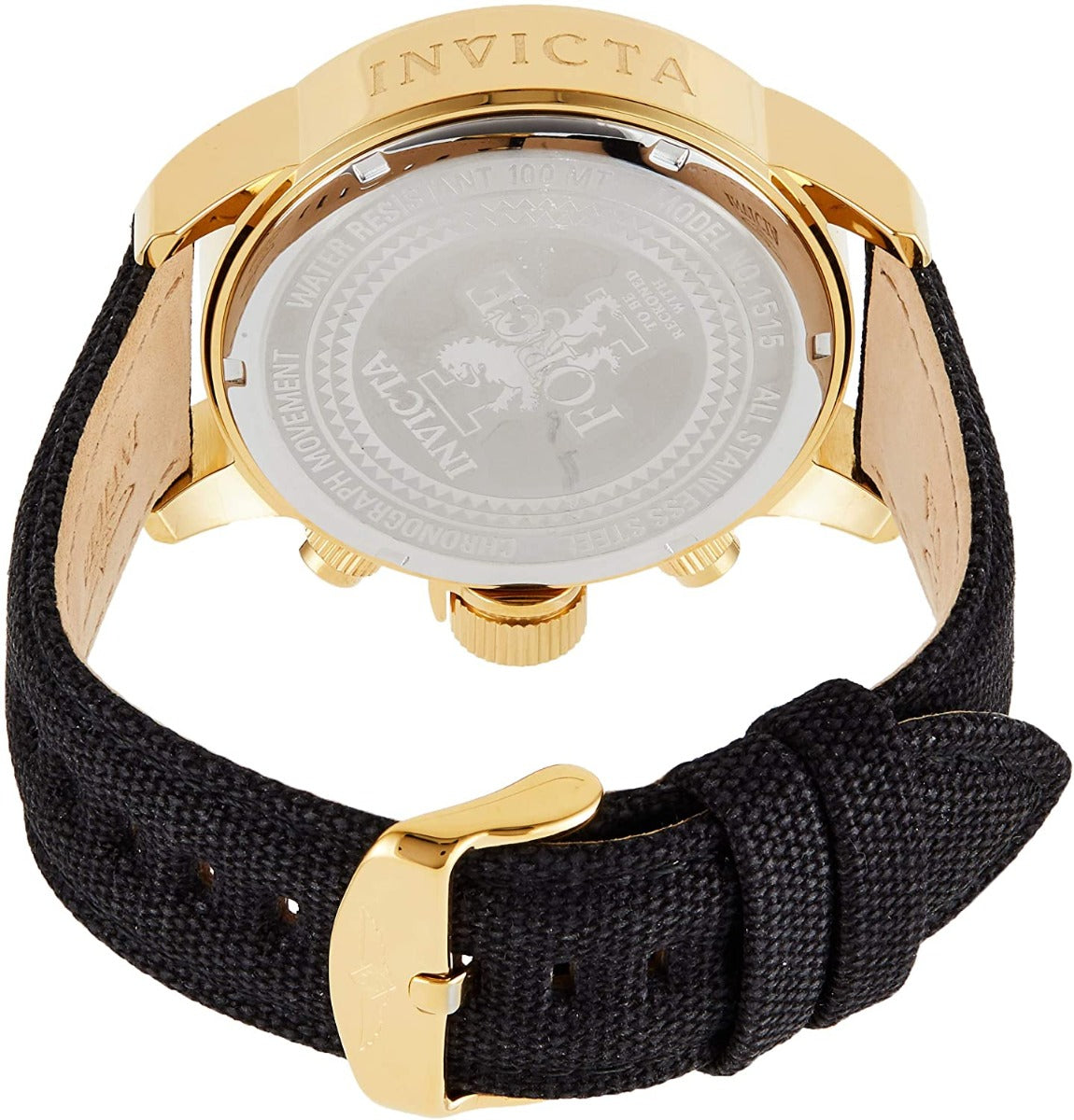 Invicta I-Force 1515 Men's Watch with Black Dial and Black Strap