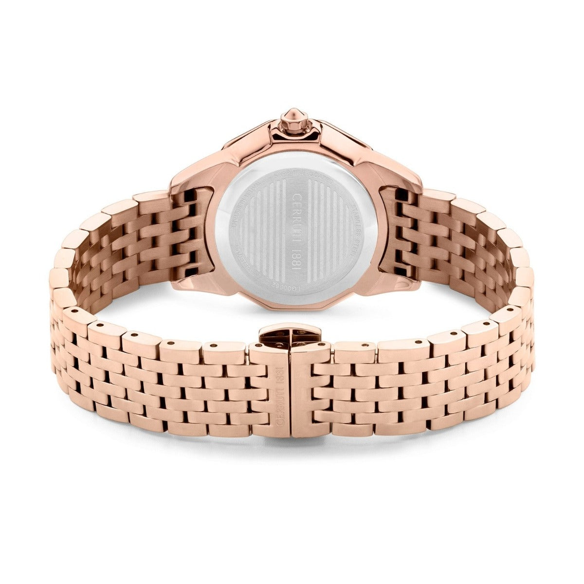 Cerruti Ladies Watch with Black MOP Dial and Rose Gold Bracelet CIWLG0008201