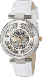 Kenneth Cole Ladies Automatic Watch with Silver Skeleton Dial and White Strap KC10022296