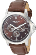 Kenneth Cole Men's Watch with Bronze Dial and Brown Leather Strap KC50689004