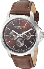 Kenneth Cole Men's Watch with Bronze Dial and Brown Leather Strap KC50689004