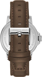 Kenneth Cole Men's Watch with Bronze Dial and Brown Leather Strap KC50689004