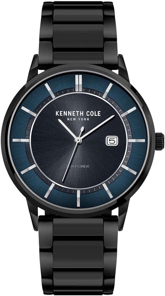 Kenneth Cole Mens Watch with Black Dial and Black Bracelet KC50784002A