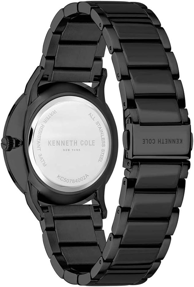 Kenneth Cole Mens Watch with Black Dial and Black Bracelet KC50784002A