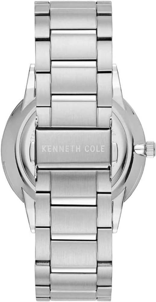 Kenneth Cole Mens Watch with Black Dial and Silver Bracelet KC50784006