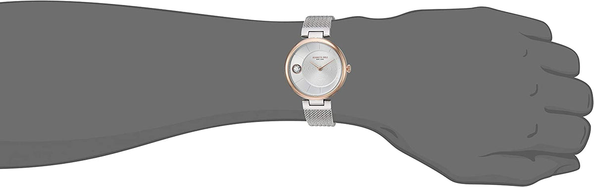 Kenneth Cole Ladies Watch with Silver Dial and Silver Mesh Bracelet KC50786003