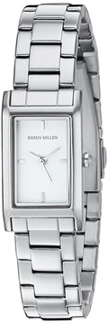 Karen Millen Women's Watch White Dial Silver Bracelet KM114SM