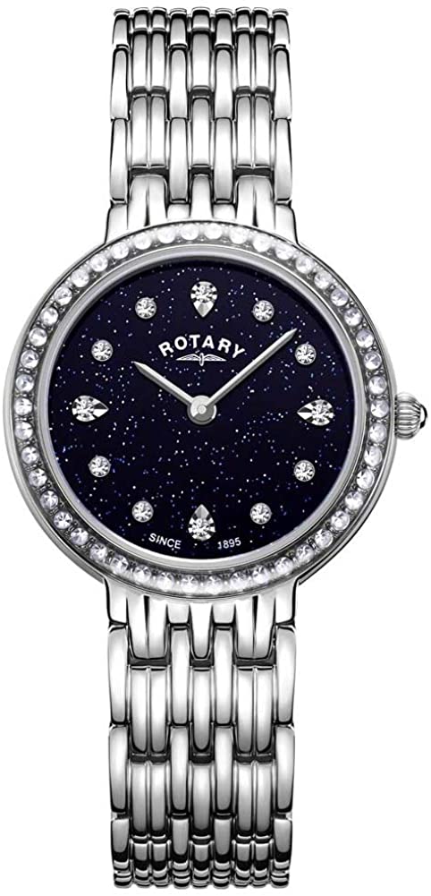 Rotary Women's Kensington Watch with Blue Sparkle Dial and Silver Watch LB00400/67