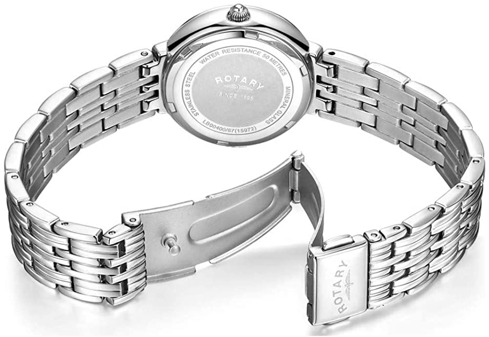 Rotary Women's Kensington Watch with Blue Sparkle Dial and Silver Watch LB00400/67
