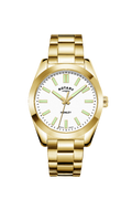 Rotary Henley Ladies Watch with White Dial and Gold Plated Stainless Steel Bracelet LB05283/29