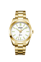 Rotary Henley Ladies Watch with White Dial and Gold Plated Stainless Steel Bracelet LB05283/29
