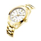 Rotary Henley Ladies Watch with White Dial and Gold Plated Stainless Steel Bracelet LB05283/29